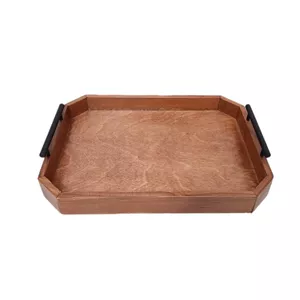 سینی دسته دار طرح ارکیده کد 01 سایز 38 28 سانتی متر