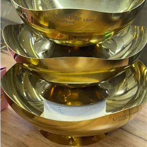کاسه دفرمه استیل طلایی مدل 1