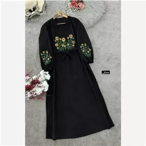 کفتان گلدوزی اروشا پاییزی مخمل کبریتی ریز فری سایز