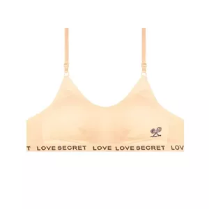 سوتین ورزشی دخترانه نخی دولایه کش LOVE SECRET مدل اسپرت بدون فنر