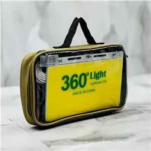 چراغ کمپینگ حرفهای COB مدل 360 درجه با ریموت کنترل اتصال به فندکی و باتری ماشین همراه کیف حمل