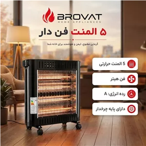 بخاری برقی بروات 2600 فن دار