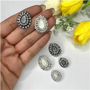 دکمه اشکی تمام سنگ فلزی مجلسی