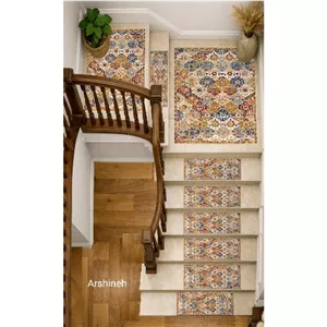 فرشینه روپله ای مخمل ترک طرح خشتی U150