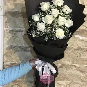 دسته گل داوودی مینیاتور یکطرفه طرح سامان