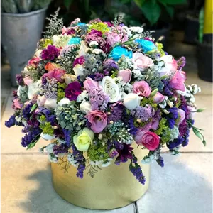 باکس گل طلایی لاکچری کد 434