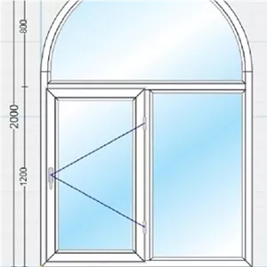 پنجره دوجداره خم UPVC وین تک