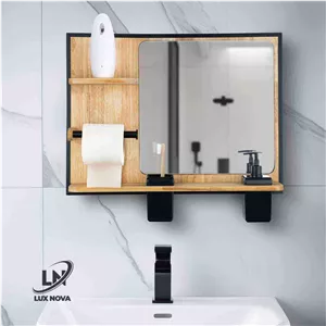 ست آینه آلومینیوم – چوب اطلس مدل نیوار