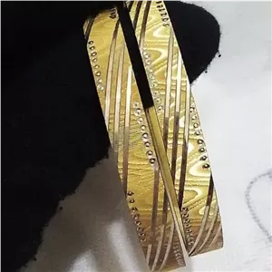 النگو هندی زنانه استیل رنگ طلایی سایز مدیوم ضد حساسیت