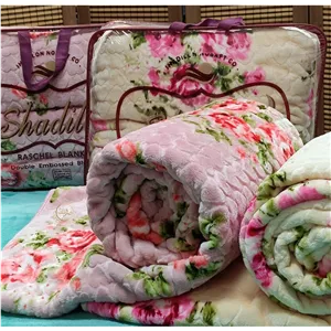 پتو یکنفره نوبافت شادیلون مدل روشا برجسته گلناز گلدار ضخیم(درجه یک)