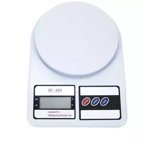 ترازو آشپزخانه دیجیتال مدل SF-400 حداکثر ظرفیت قابل اندازهگیری 9,9 کیلوگرم با دقت اندازهگیری 1 گرم 7AA