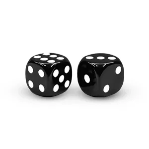 تاس مشکی خال سفید 10 میل کد 10305