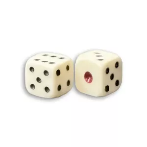 تاس استخوانی خال قرمز کد 10215