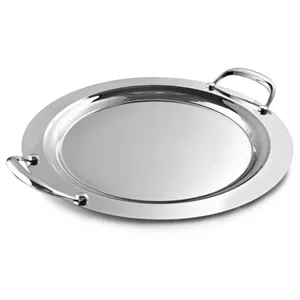 سینی دایره ای آینه ای دسته زاماک جفتی صدفی KST-5250 کی اس تی (پس کرایه)