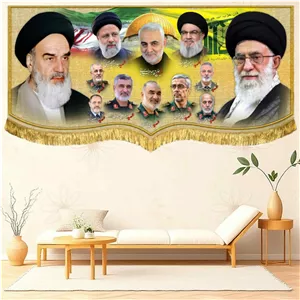 کتیبه مخمل تصویر آیت الله خامنه ای و شهدا