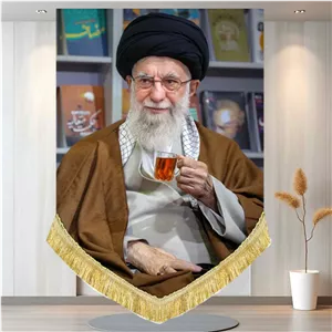 کتیبه مخمل شمایل آیت الله حسینی خامنه ای رهبر انقلاب