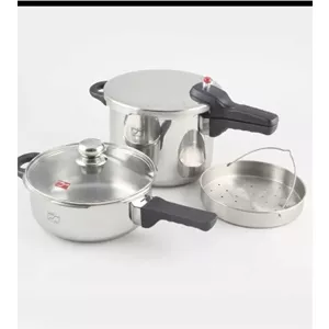 زودپزدوقلو3و6لیتری پارس استیل با کف سه لایه(پس کرایه)