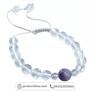 دستبند چند جواهر کریستال کوارتز و آمتیست کد34263