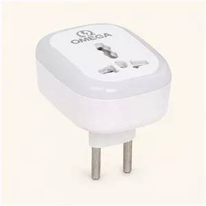 تبدیل پریز سه به دو امگا مدل M101 LED نیووکس