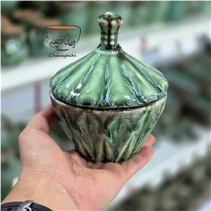 قندان سرامیکی نیزه ای طرح ماربل