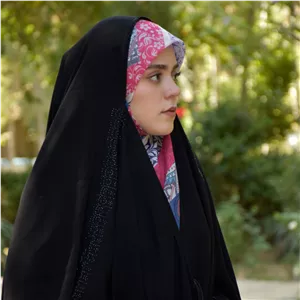 چادر عبایی نگین دار کرپ کره