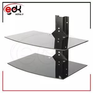 پایه دیواری رسیور وdvd دوطبقه شیشه سکوریت next t200