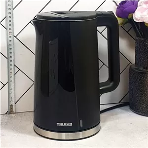 کتری برقی 1 7 لیتری مشکی NK-208 نیکوا (100) ارسال نیمه رایگان ارسال شکستنی و شیشه جات فقط با باربری با بیمه
