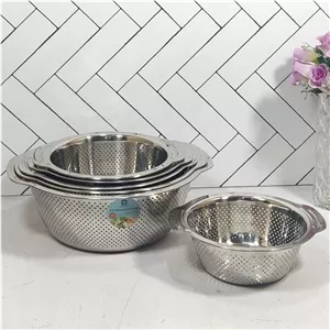 سرویس آبکش 6 پارچه دسته دار استیل ZB-1507 با جعبه زومبا (1) ارسال شکستنی و شیشه جات فقط با باربری با بیمه