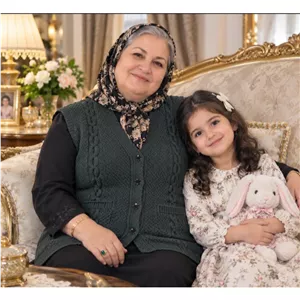 جلیقه دست بافت زنانه سایز 50