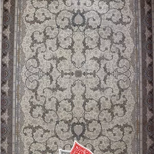فرش آرا مشهد طرح 25604 کرم 700 شانه تراکم 2550 تمام نخ اکریلیک