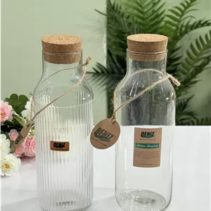 بطری بلور درب چوب پنبه ا ی