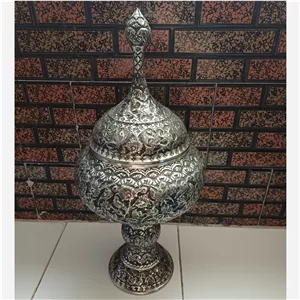 شکلات خوری قلمزنی گل و مرغ برجسته 