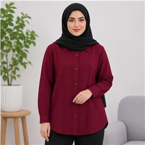 شومیز مدل یقه مردانه بیسیک کوک دوزی