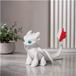 اژهای بی دندون خشم شب مدل نشسته Toothless Dragon Night Fury