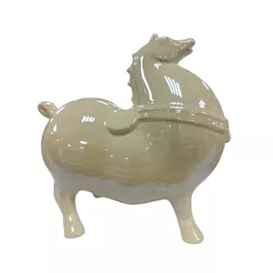 مجسمه اسب سرامیکی شوالیه