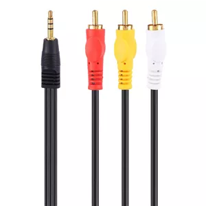 کابل 1 به 3 صدا (نری جک 3.5mm به سه نری RCA) طول 1.5 متر