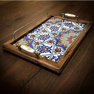 سینی مستطیل چوبی رایکا مدل HEDI-42