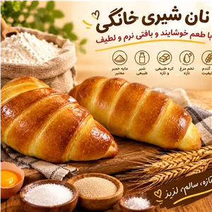 نان خانگی برای مدرسه بسته دو عددی 