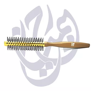 برس گرد چوبی روکش فلزی طلایی فینی FINNY (برس پیچ)
