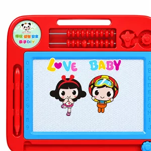 تخته نقاشی مغناطیسی طرح LOVE BABY با چرتکه، چرخدنده و اعداد حروف برجسته (قرمز)