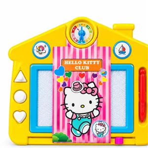 تخته نقاشی مغناطیسی طرح Hello Kitty با ساعت آموزشی و قلم