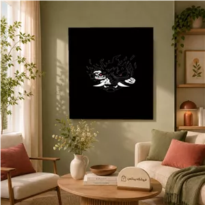 تابلو شاسی پینکمن طرح سامورایی مشکی سامورایی - Samurai 4k Black کد Jm 6