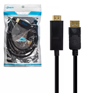 کابل DisplayPort To HDMI دی تک (DTECH) طول 1.5 متر ( گارانتی 6 ماهه )