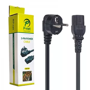 کابل برق کامپیوتر 3 پین پی نت (P-net) طول 1.5 متر ( گارانتی 12 ماهه )