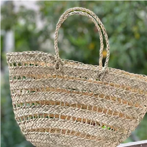 زنبیل حصیری مدل توری