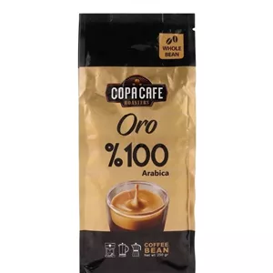 دانه قهوه رست شده کوپا اورو 100 درصد عربیکا 250 گرم 