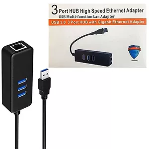 هاب + تبدیل USB3.0 TO Lan + 3 Port USB3.0 پک سفید نارنجی