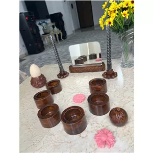 هفت سین 10پارچه سنگ مصنوعی رنگ چوب 
