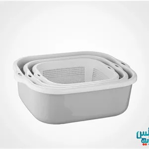 سرویس 6 پارچه آبکش و لگن نسیم لیمون کد 278