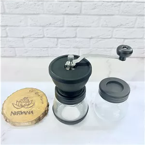 آسیاب دستی قهوه مدل مخزن شیشه ای 